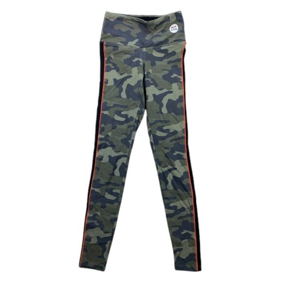Express Women’s XS Green Camo Print Pants Ankle Legging Mid-Rise Stretch NWT - Picture 1 of 9